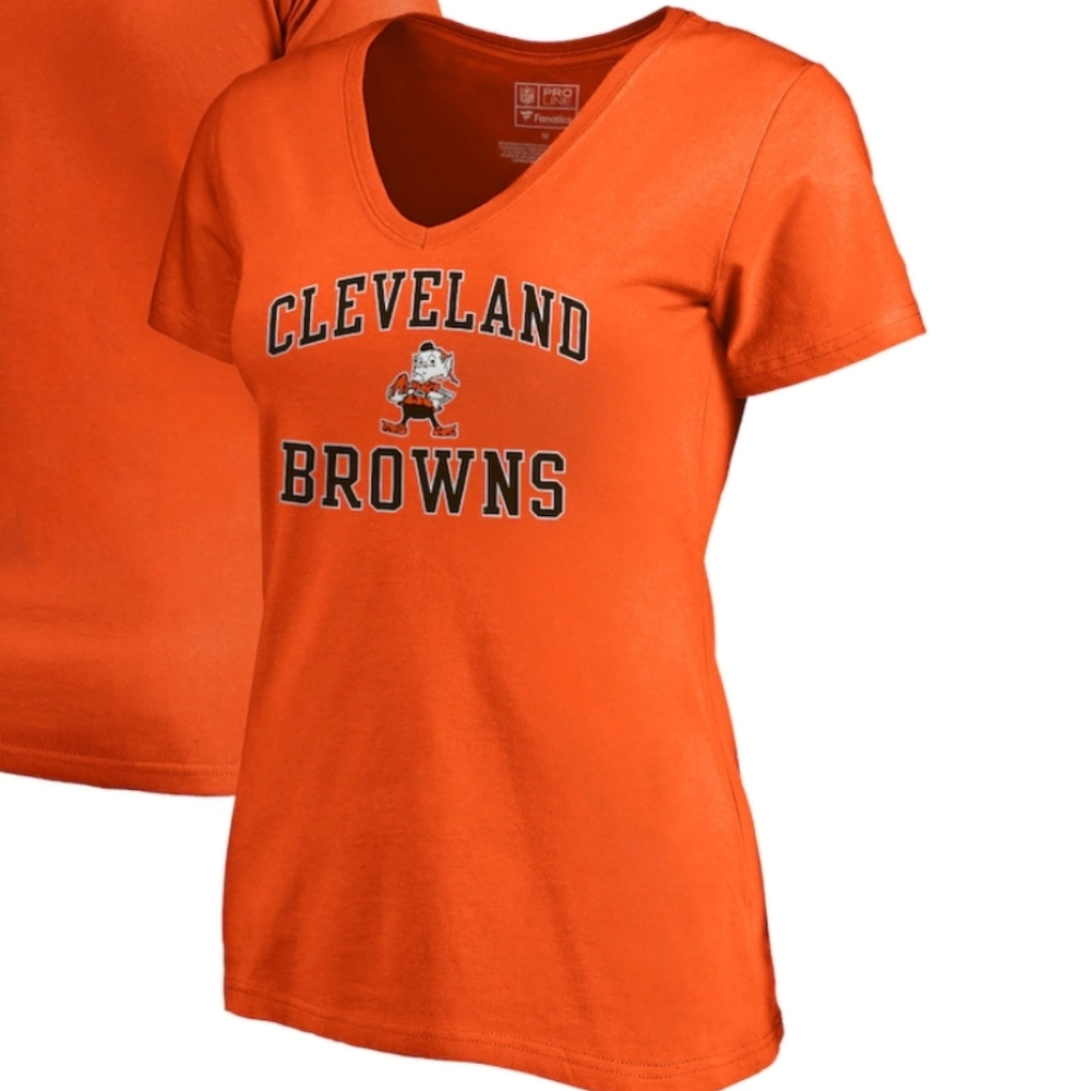 NWT - Cleveland Browns V-Neck T-Shirt